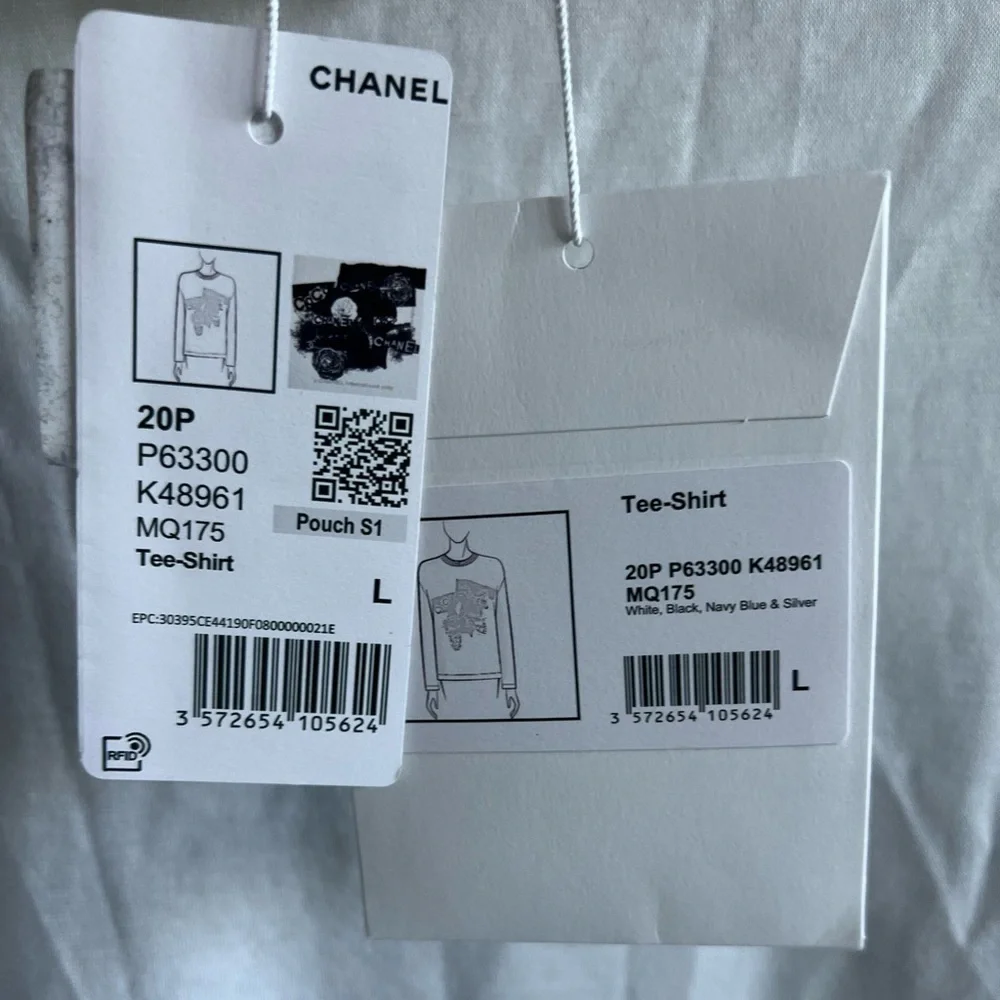 CHANEL COCO CHANEL LOGO SEQUINS LONG-SLEEVE SHIRT